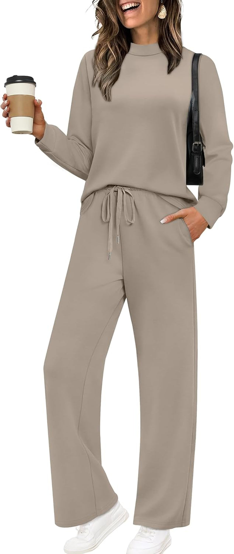 Two Piece Sets for Women Mock Neck Matching Sets Loungewear Fall Clothes Travel Outfits Fashion 2025 XS-2XL