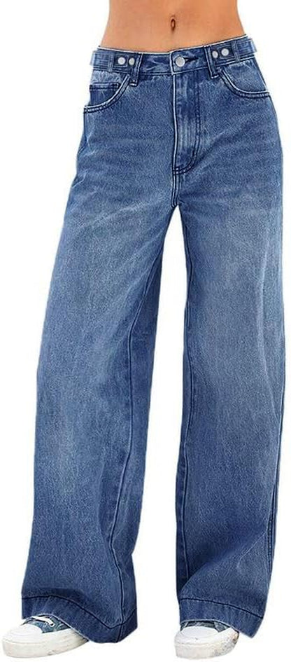 Women'S Wide Leg Boyfriend Jeans