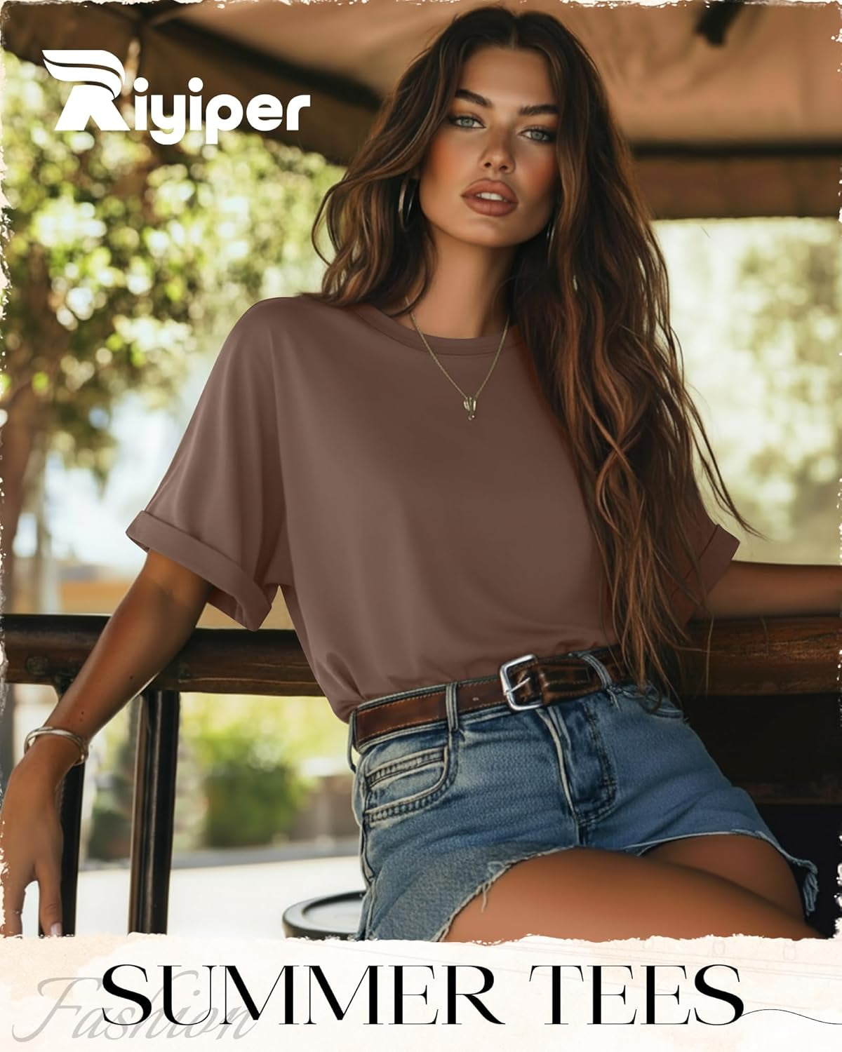 3 Pack Women'S Oversized T-Shirt Half Sleeve Summer Tees Casual Loose Fit Crew Neck Basic Tops