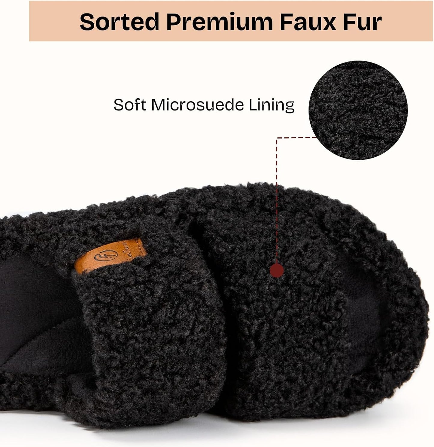 Womens Fuzzy Open-Toe Slippers Soft Comfy Memory Foam Indoor House Shoes