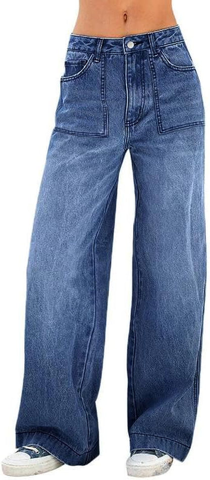Women'S Wide Leg Boyfriend Jeans