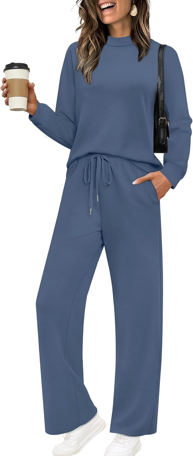 Two Piece Sets for Women Mock Neck Matching Sets Loungewear Fall Clothes Travel Outfits Fashion 2025 XS-2XL