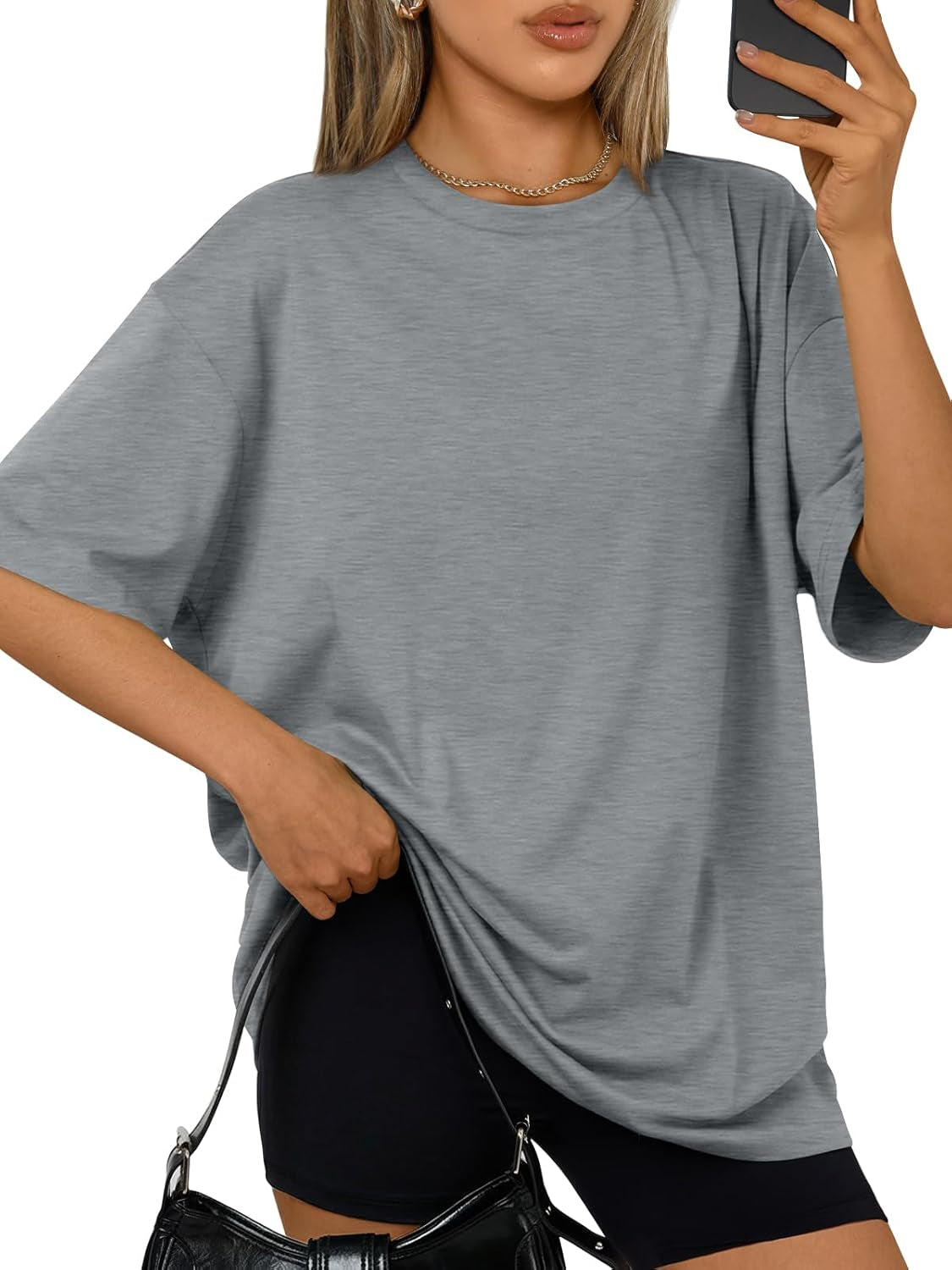 Womens Oversized Summer T Shirts plus Size Batwing Cute Casual Tops Short Sleeves Fashion Workout Clothes