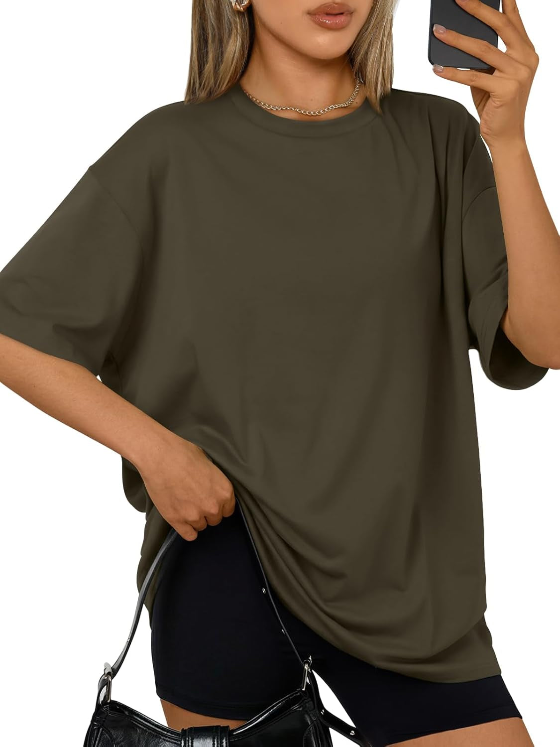 Womens Oversized Summer T Shirts plus Size Batwing Cute Casual Tops Short Sleeves Fashion Workout Clothes