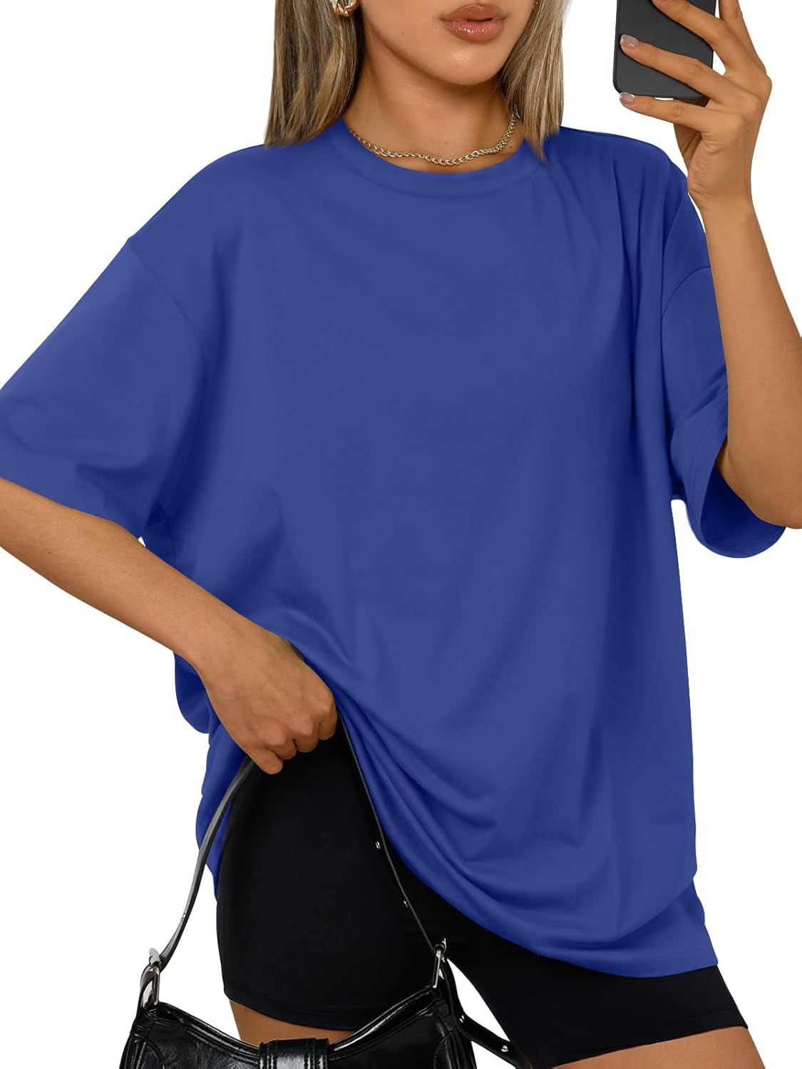 Womens Oversized Summer T Shirts plus Size Batwing Cute Casual Tops Short Sleeves Fashion Workout Clothes