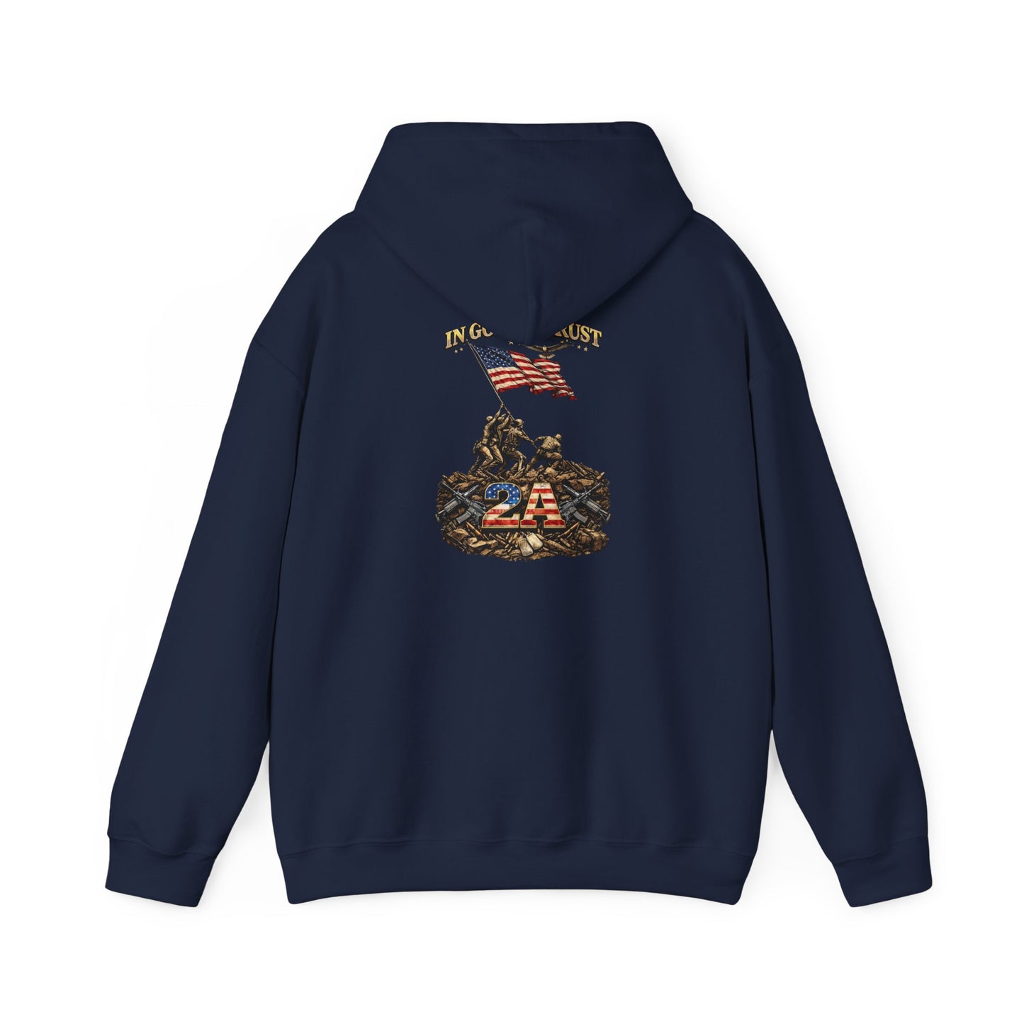 Unisex Heavy Blend Iwo Jima Flag Raising Hooded Sweatshirt | Patriotic Marines Apparel