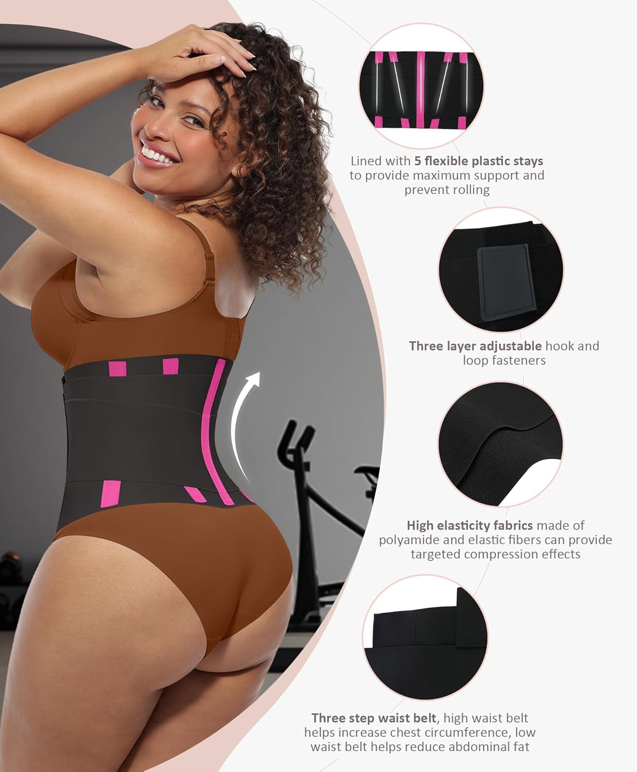 Waist Trainer Belt Waist Cincher Trimmer Ab Belt Tummy Control Body Shaper with Triple Wrap Women and Men