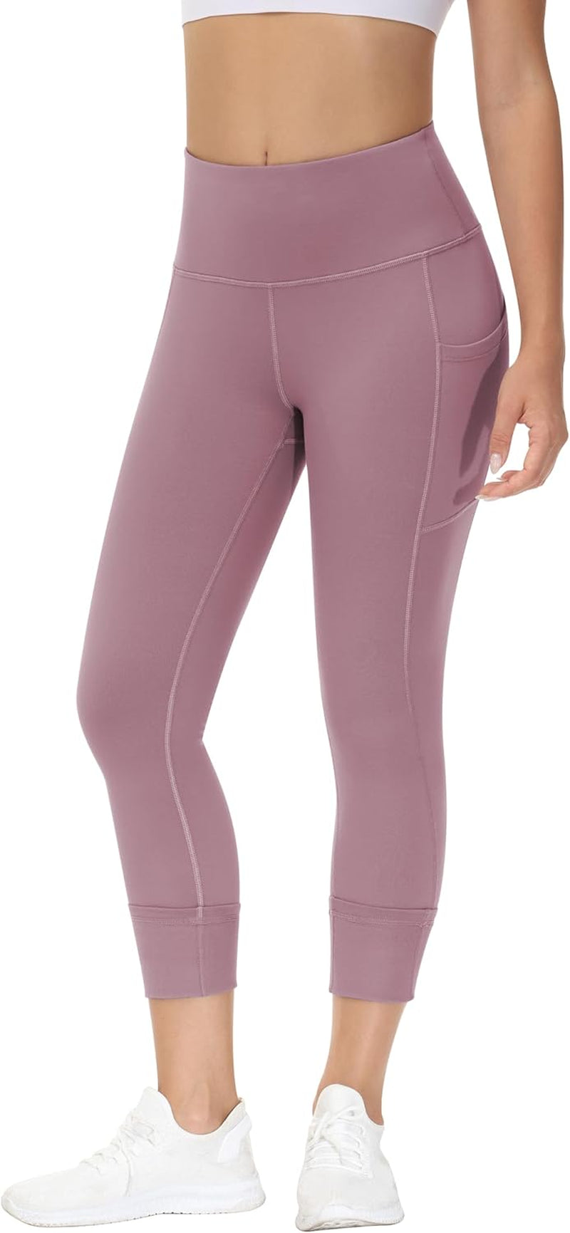 High Waist Yoga Pants, Pocket Yoga Pants Tummy Control Workout Running 4 Way Stretch Yoga Leggings