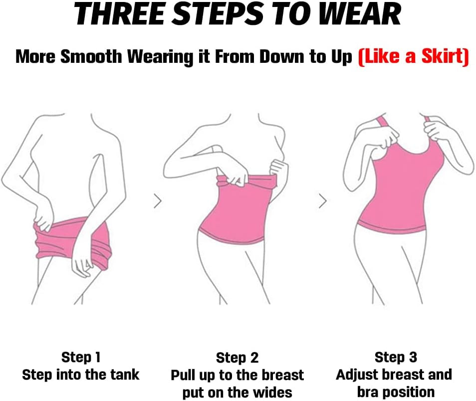 Women'S Tummy Control Shapewear Tank Tops Seamless Square Neck Compression Tops Slimming Body Shaper Camisole