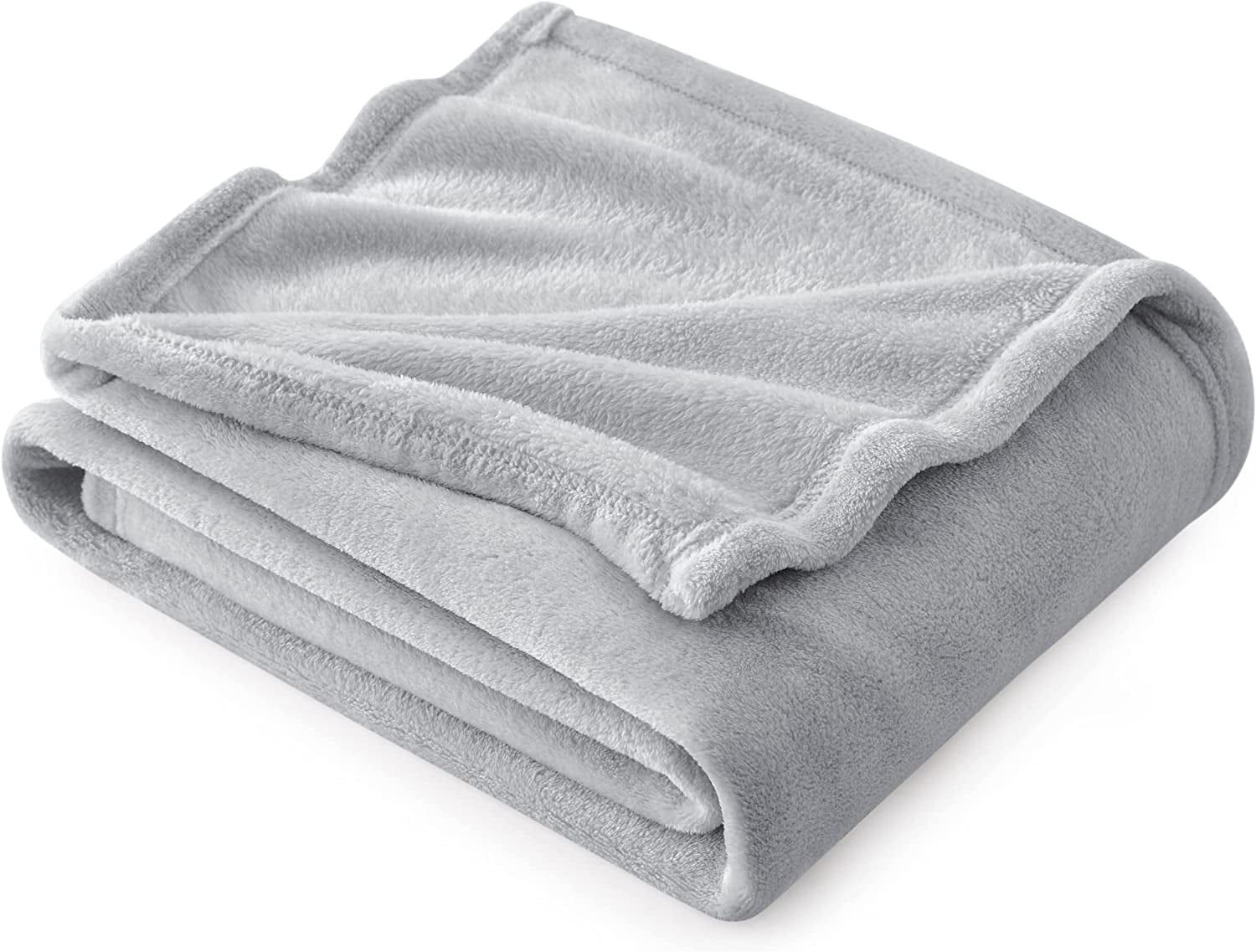 Gentlesoft Fleece Blankets Queen Size Dark Grey - Bed Blanket Soft Lightweight Plush Fuzzy Cozy Luxury Microfiber, 90X90 Inches