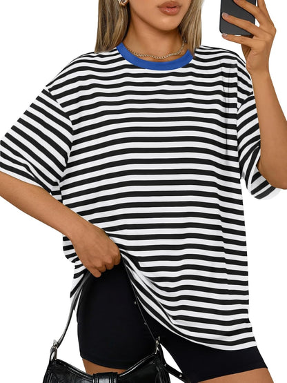 Womens Oversized Summer T Shirts plus Size Batwing Cute Casual Tops Short Sleeves Fashion Workout Clothes