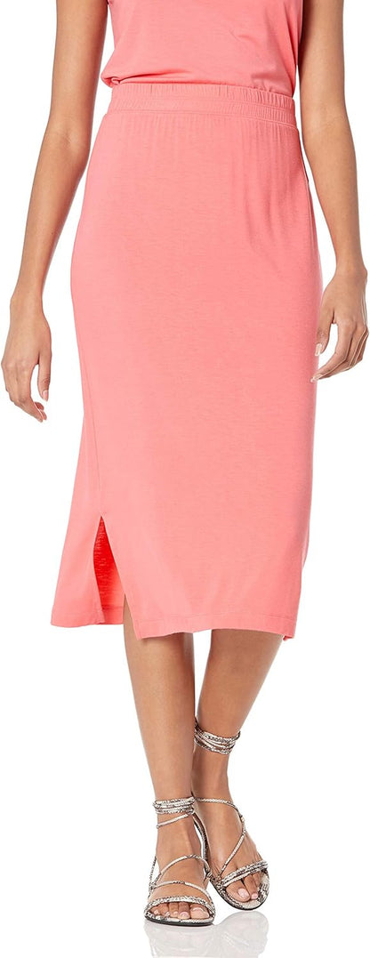 Women'S Pull-On Knit Midi Skirt (Available in plus Size)
