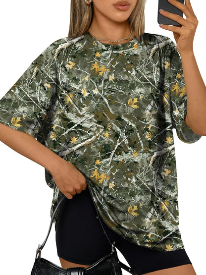 Womens Oversized Summer T Shirts plus Size Batwing Cute Casual Tops Short Sleeves Fashion Workout Clothes