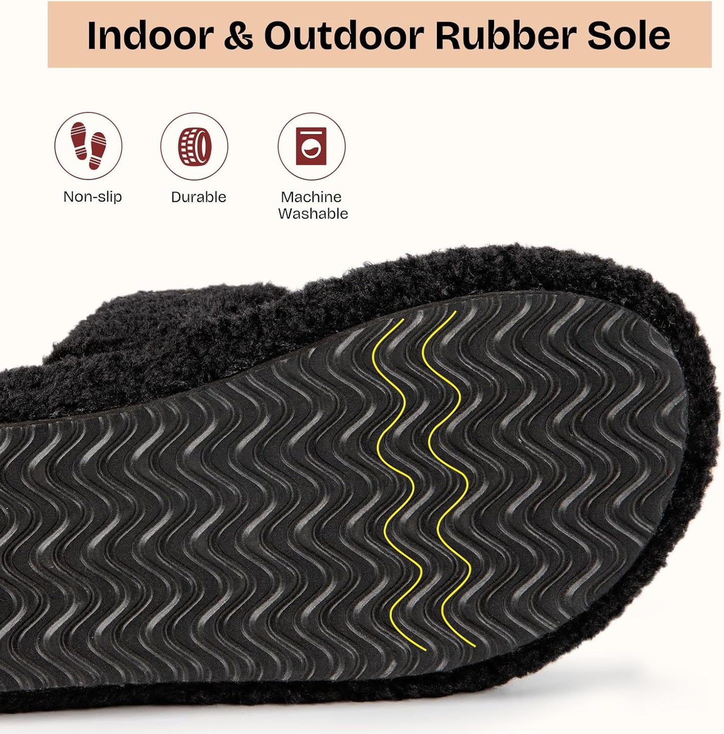 Womens Fuzzy Open-Toe Slippers Soft Comfy Memory Foam Indoor House Shoes