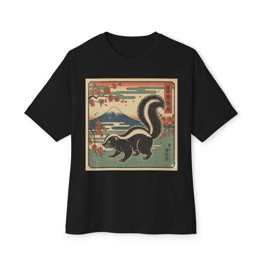 Unisex Oversized Boxy Tee Skunk Animal Japanese Anime
