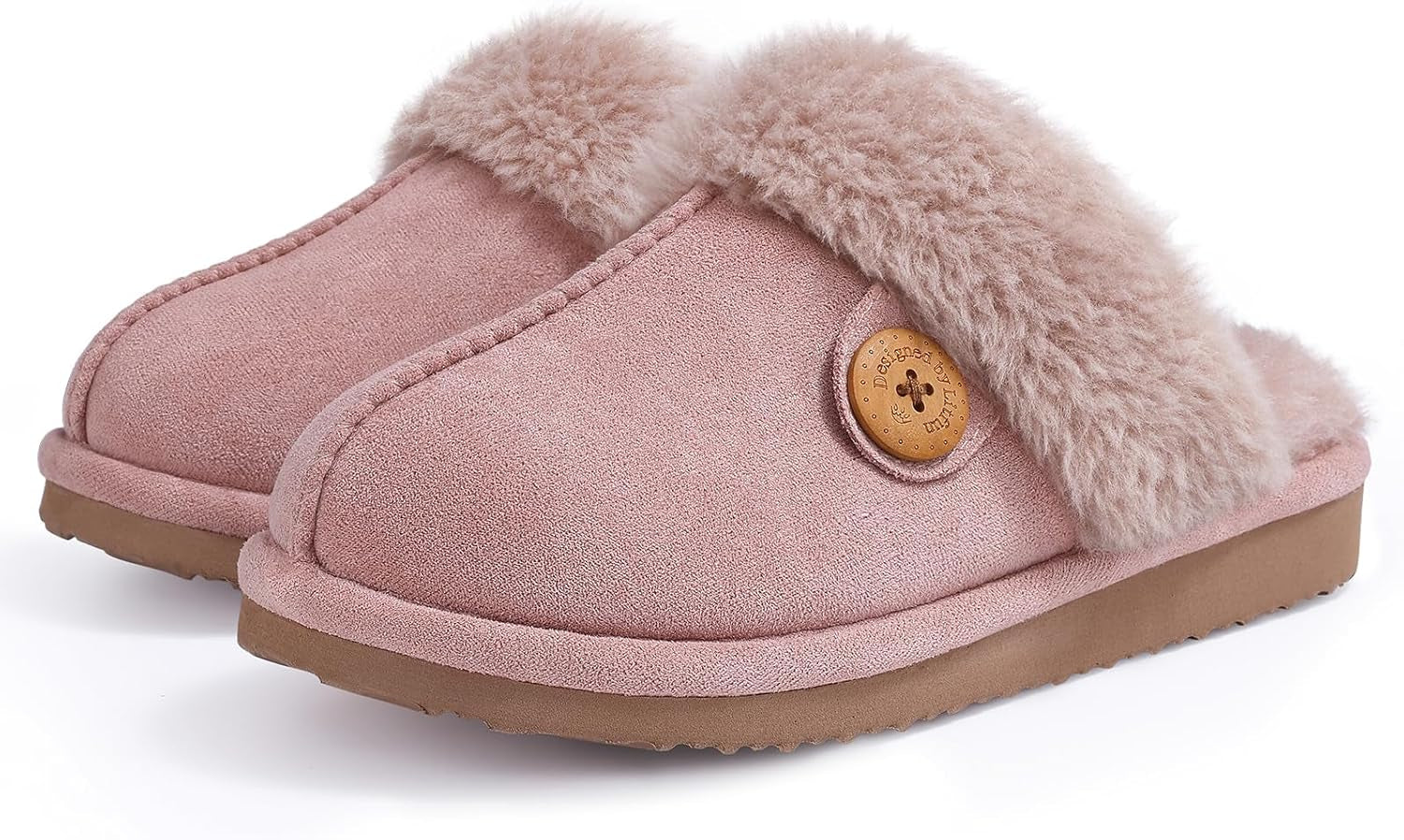 Women'S Fuzzy Memory Foam Slippers Fluffy Winter House Shoes Indoor and Outdoor