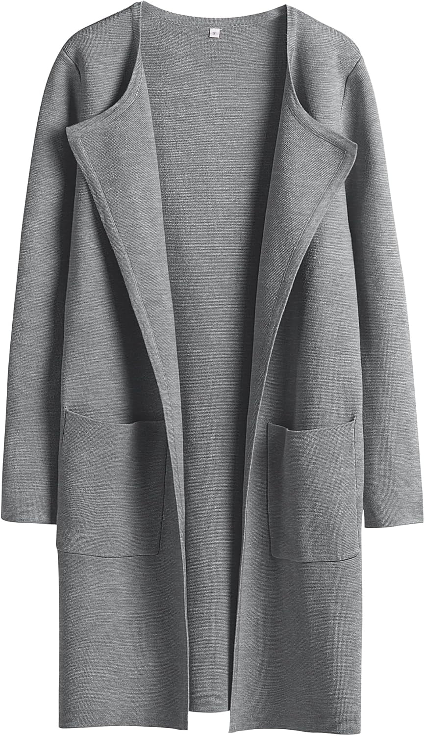 Womens Cardigan Sweater Open Front Knit Long Coatigan Dressy Casual Jacket Coat 2025 Fall Outfits Classy Clothes