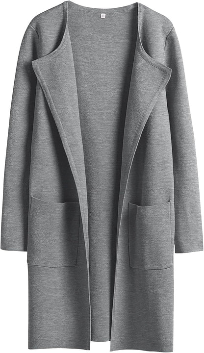 Womens Cardigan Sweater Open Front Knit Long Coatigan Dressy Casual Jacket Coat 2025 Fall Outfits Classy Clothes