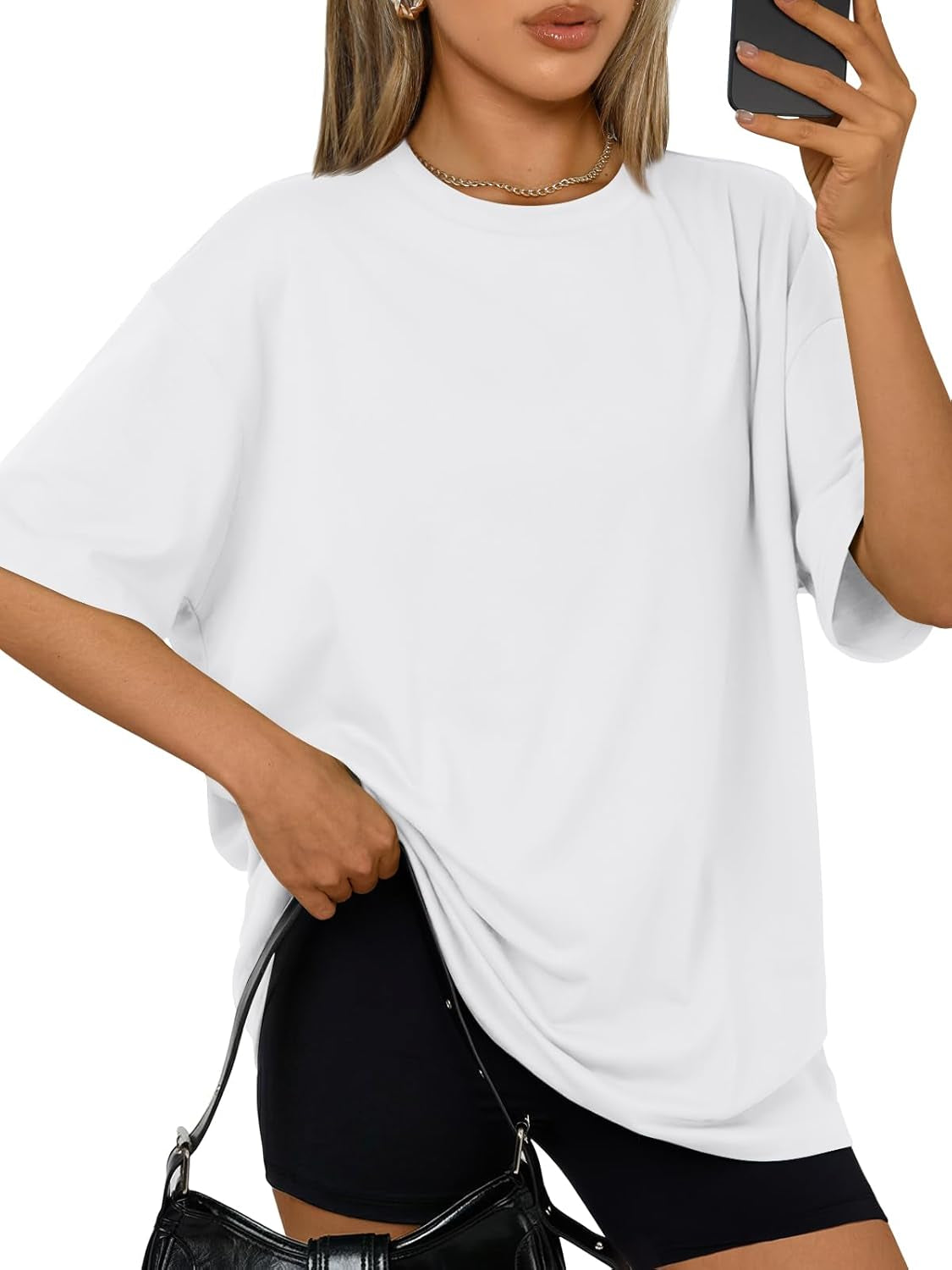 Womens Oversized Summer T Shirts plus Size Batwing Cute Casual Tops Short Sleeves Fashion Workout Clothes