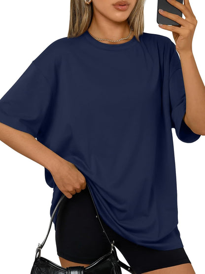 Womens Oversized Summer T Shirts plus Size Batwing Cute Casual Tops Short Sleeves Fashion Workout Clothes