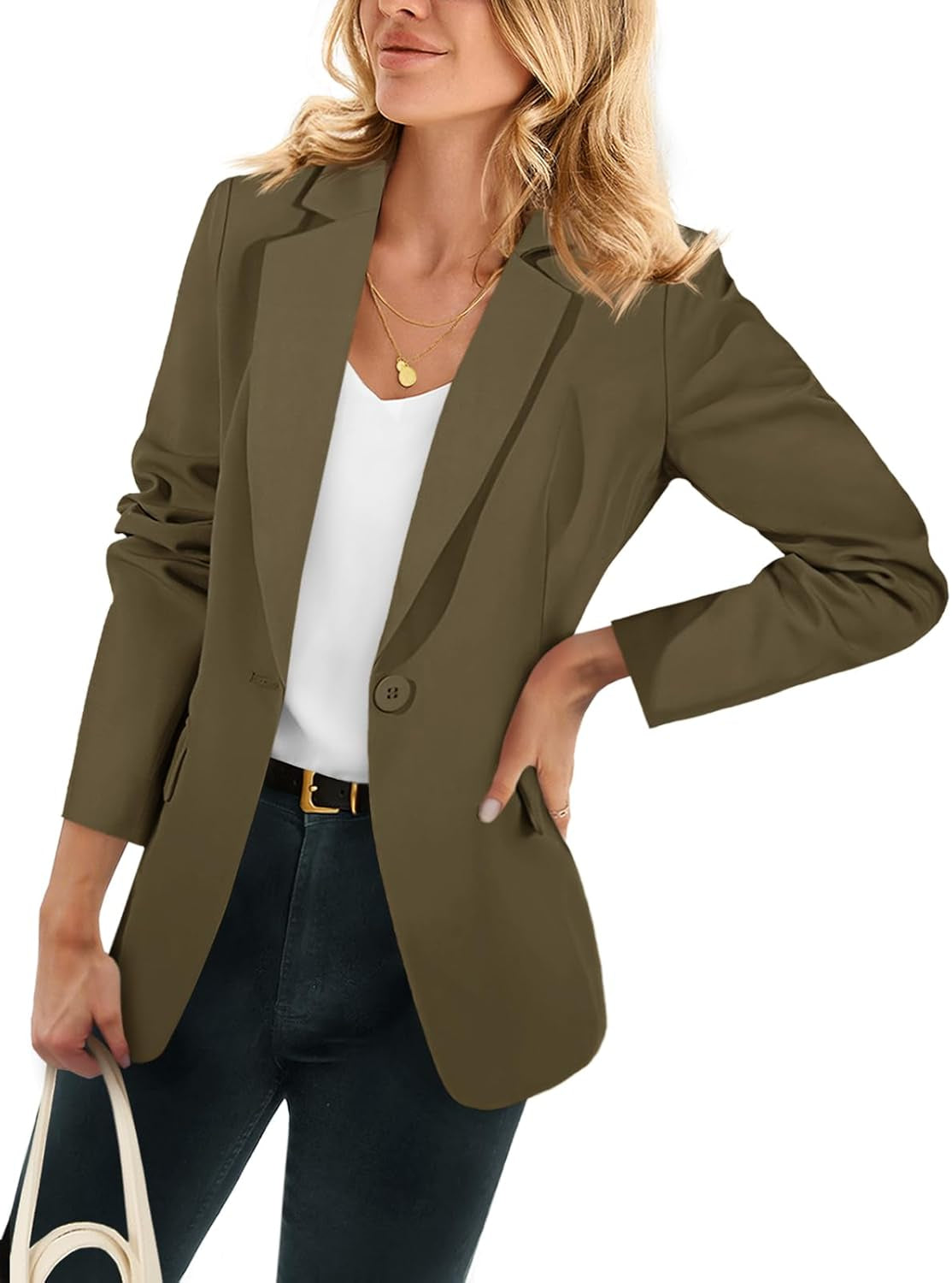 Womens Casual Blazers Open Front Long Sleeve Work Office Suit Jackets Blazer