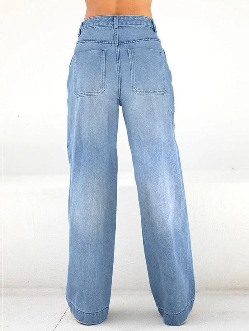 Women'S Wide Leg Boyfriend Jeans