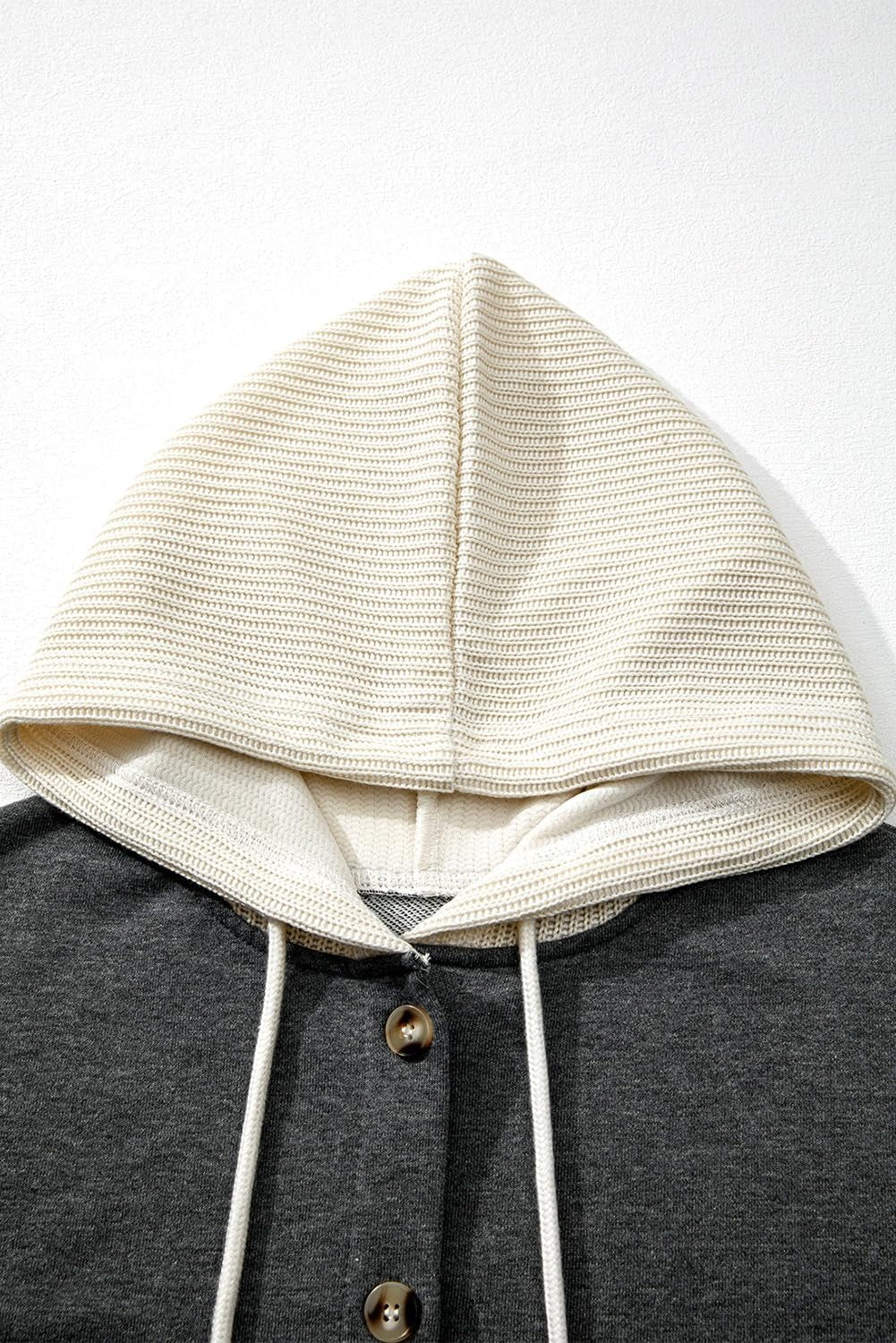 Oversized Sweatshirt for Women Loose Fit Casual Long Sleeve Button Hooded Sweatshirts Hoodies with Pocket