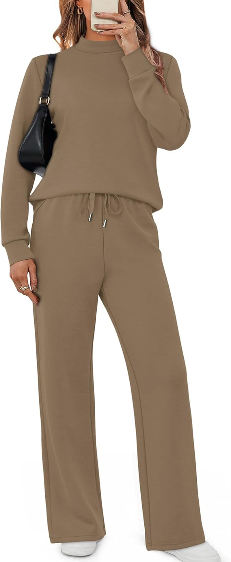 Two Piece Sets for Women Mock Neck Matching Sets Loungewear Fall Clothes Travel Outfits Fashion 2025 XS-2XL