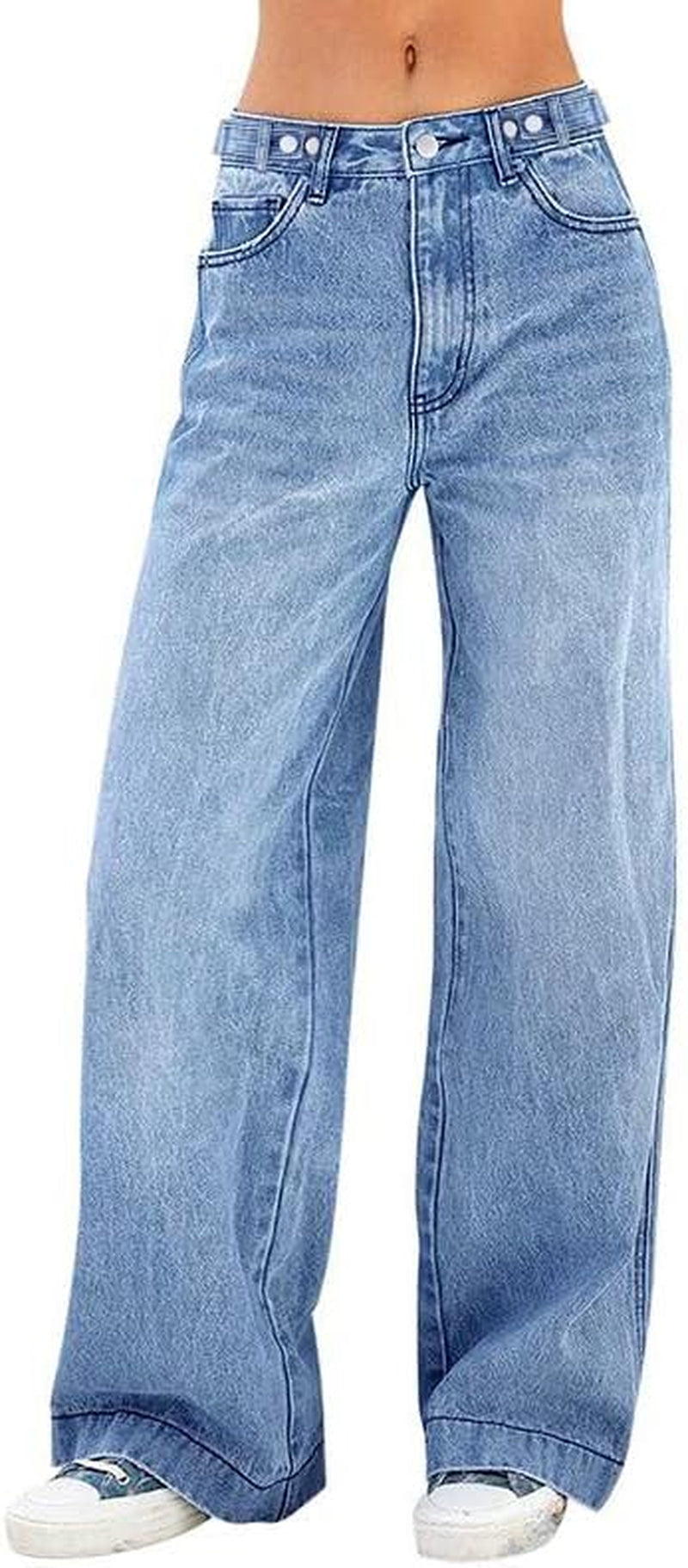 Women'S Wide Leg Boyfriend Jeans