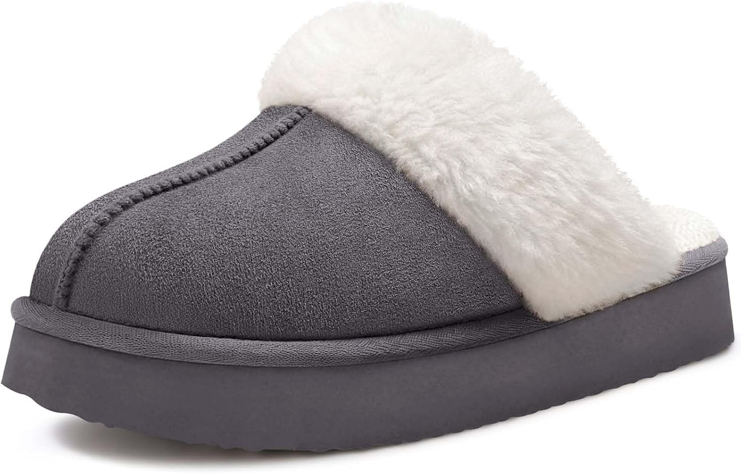 Women'S Fuzzy Memory Foam Slippers Fluffy Winter House Shoes Indoor and Outdoor