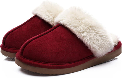 Women'S Fuzzy Memory Foam Slippers Fluffy Winter House Shoes Indoor and Outdoor