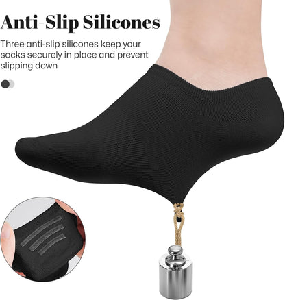 No Show Socks Women Low Socks Non Slip Flat Boat Line 4/8 Pairs