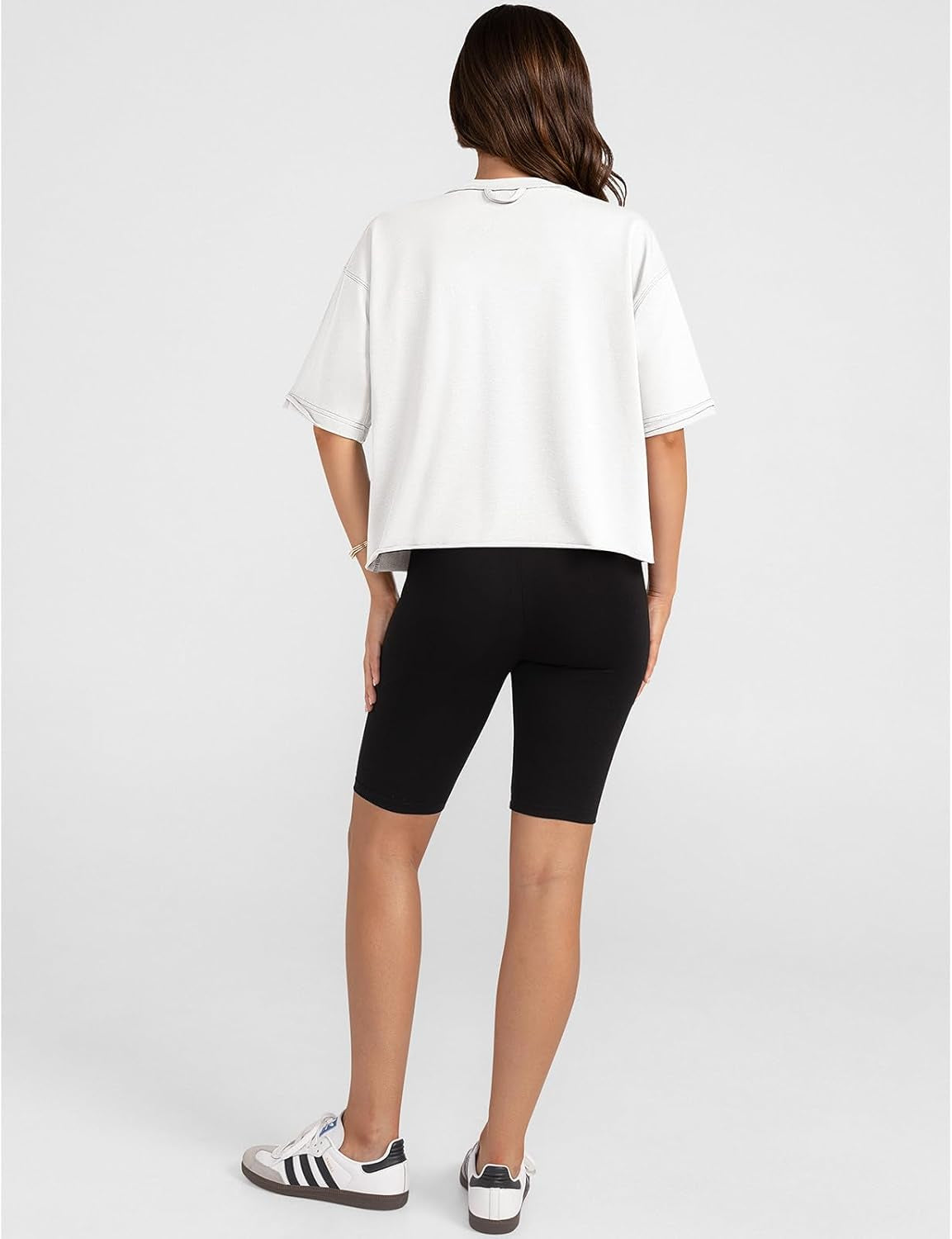 Women'S Comfy Basic Workout Gym Short Sleeve Crop Tops Casual Loose Oversized T-Shirts