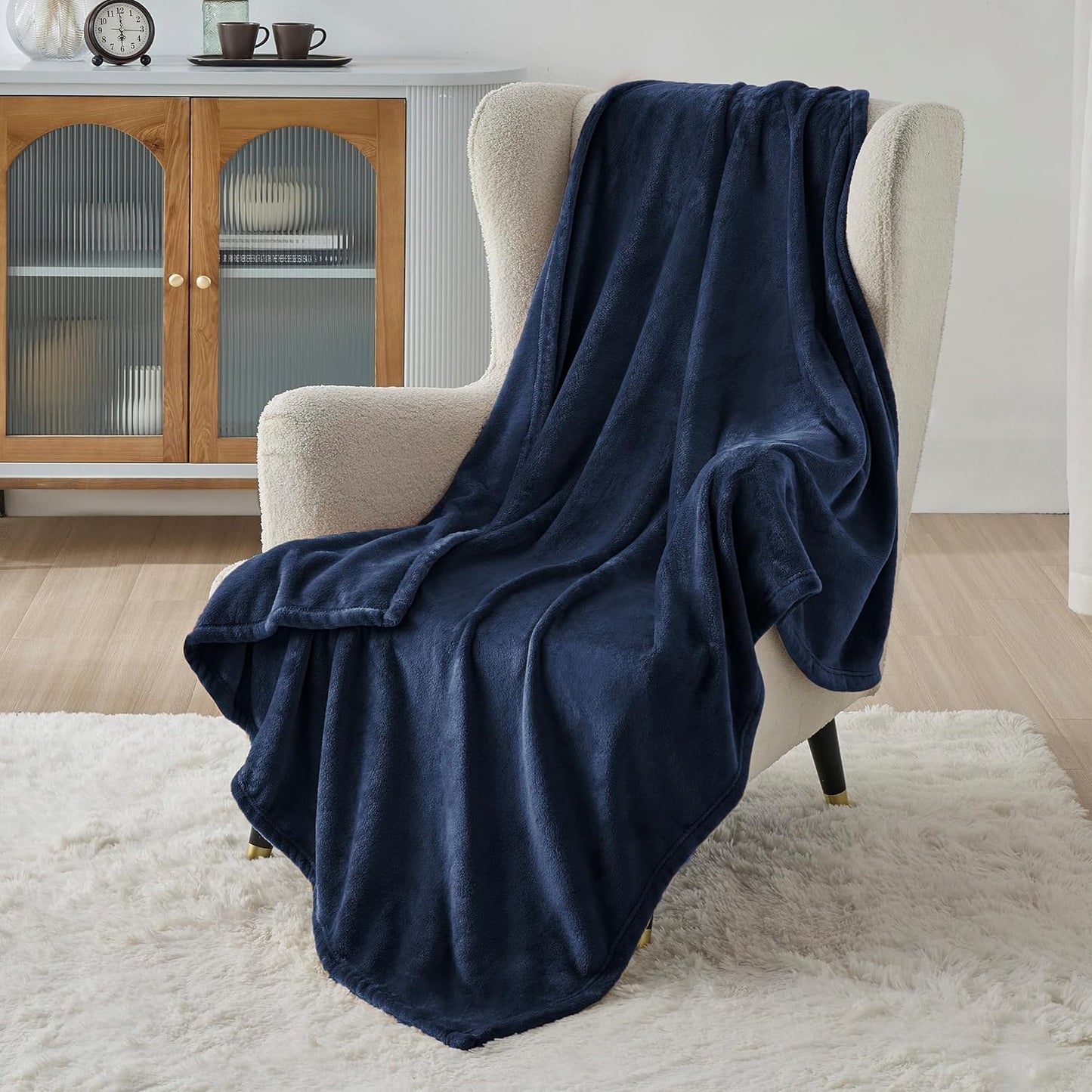 Gentlesoft Fleece Blankets Queen Size Dark Grey - Bed Blanket Soft Lightweight Plush Fuzzy Cozy Luxury Microfiber, 90X90 Inches