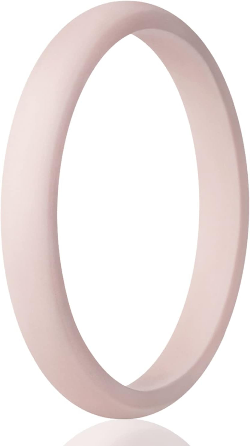 Women'S Bridal Rings Sets, Thin and Stackable Rings Silicone Women Wedding Bands，Rubber Promise Rings for Gift, Anniversary Ring for Work Out- 2.5Mm Width - 1.8Mm Thick