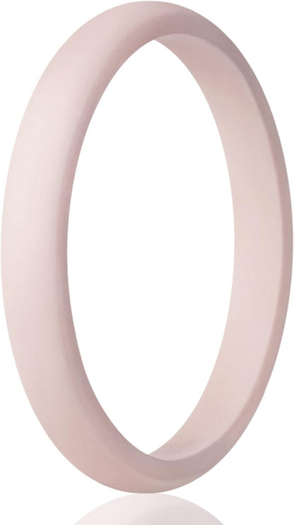 Women'S Bridal Rings Sets, Thin and Stackable Rings Silicone Women Wedding Bands，Rubber Promise Rings for Gift, Anniversary Ring for Work Out- 2.5Mm Width - 1.8Mm Thick