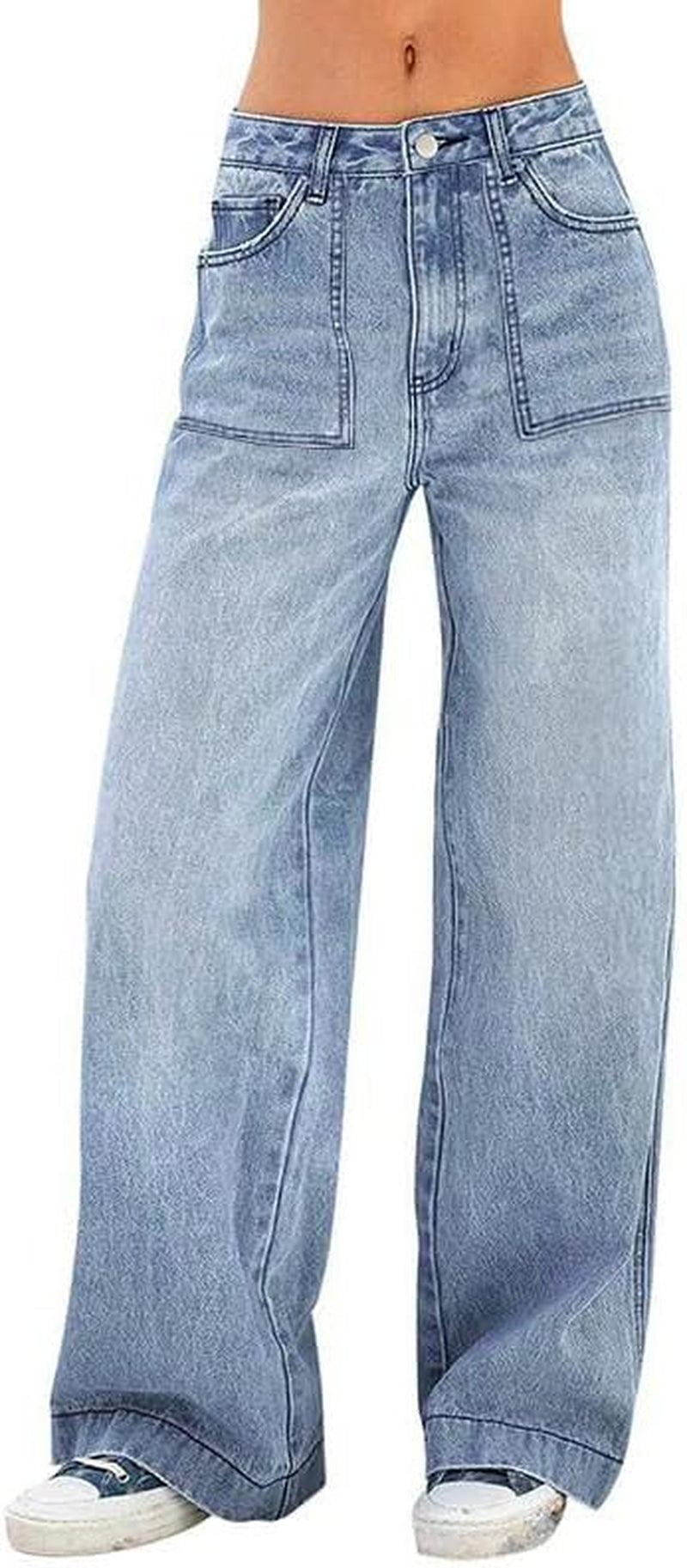 Women'S Wide Leg Boyfriend Jeans