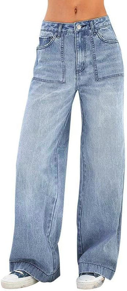 Women'S Wide Leg Boyfriend Jeans