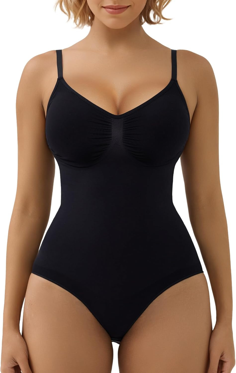 Women'S Seamless Shapewear Bodysuit Tummy Control Body Shaper Waist Snatching Body Suit