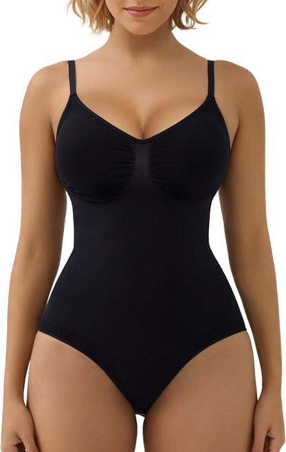 Women'S Seamless Shapewear Bodysuit Tummy Control Body Shaper Waist Snatching Body Suit