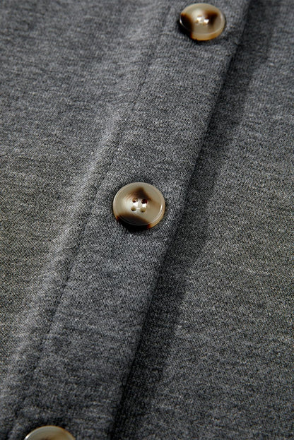 Oversized Sweatshirt for Women Loose Fit Casual Long Sleeve Button Hooded Sweatshirts Hoodies with Pocket