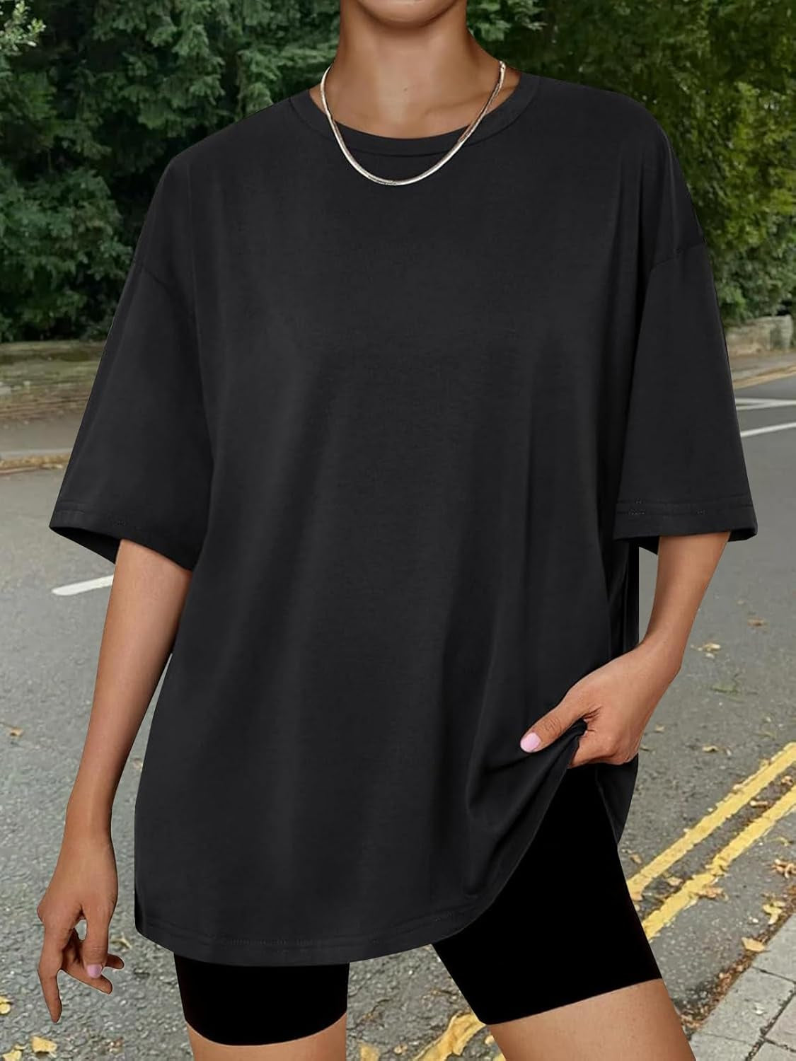 Womens Oversized Summer T Shirts plus Size Batwing Cute Casual Tops Short Sleeves Fashion Workout Clothes