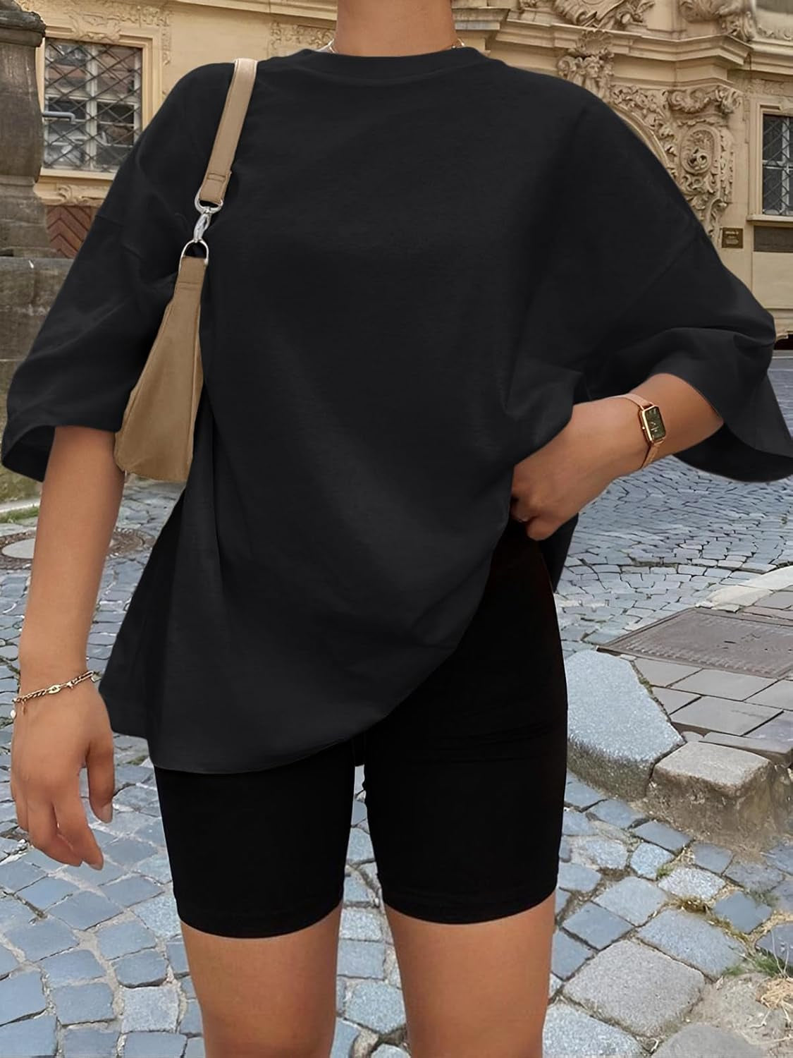 Womens Oversized Summer T Shirts plus Size Batwing Cute Casual Tops Short Sleeves Fashion Workout Clothes