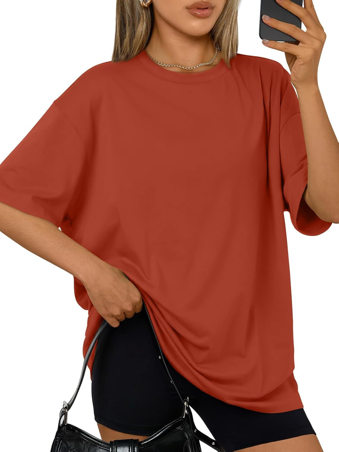 Womens Oversized Summer T Shirts plus Size Batwing Cute Casual Tops Short Sleeves Fashion Workout Clothes