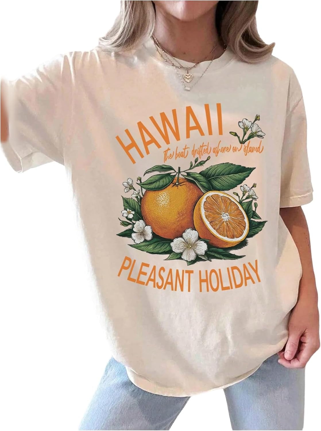 Women'S Oversized Graphic Tees Drop Shoulder Half Sleeve Loose Casual T Shirt Tops