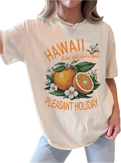 Women'S Oversized Graphic Tees Drop Shoulder Half Sleeve Loose Casual T Shirt Tops