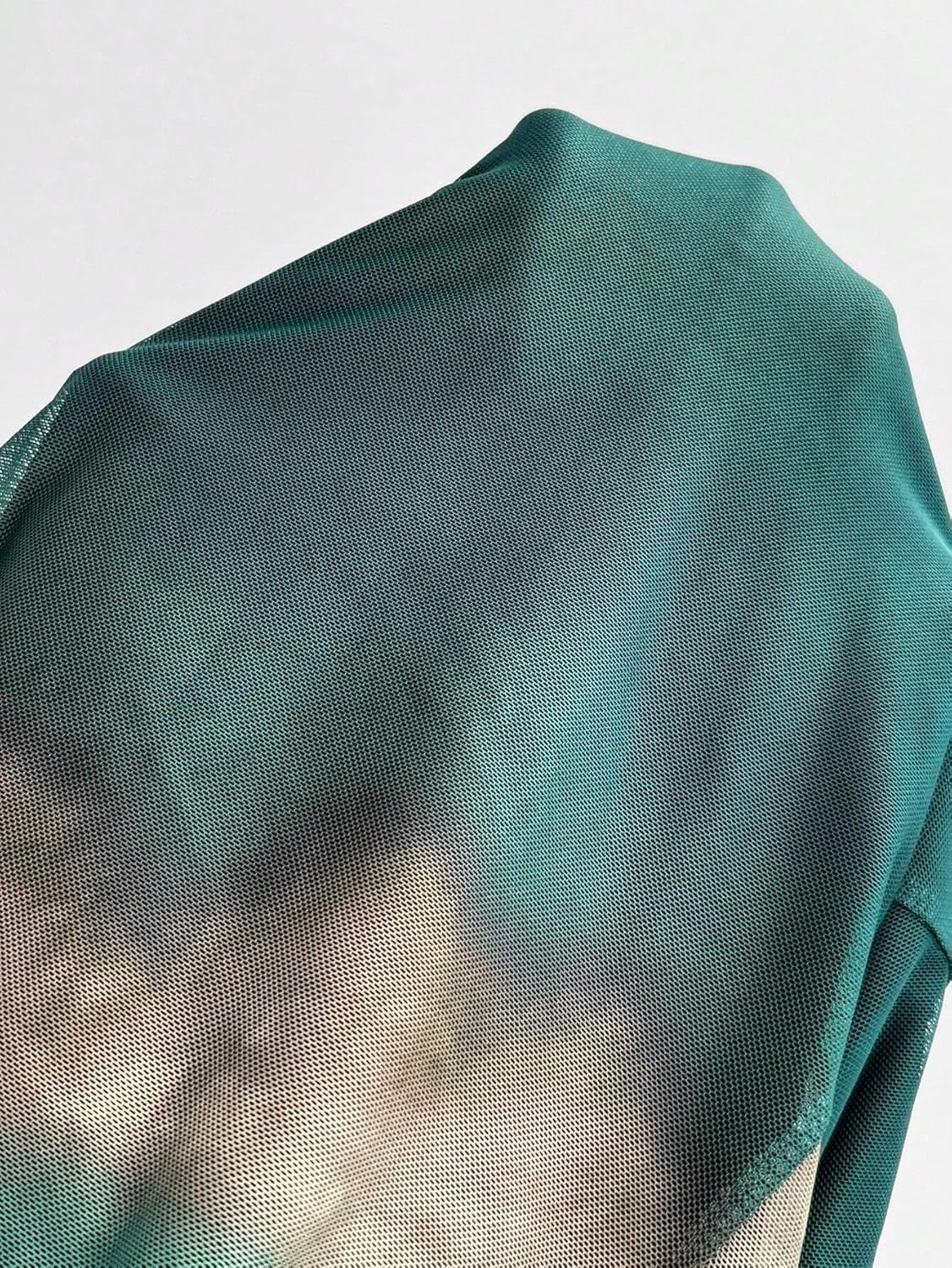 Women Long Sleeve Maxi Dress Bodycon Ruched Formal Slim Fit Tie Dye Dress Formal Mesh Dress