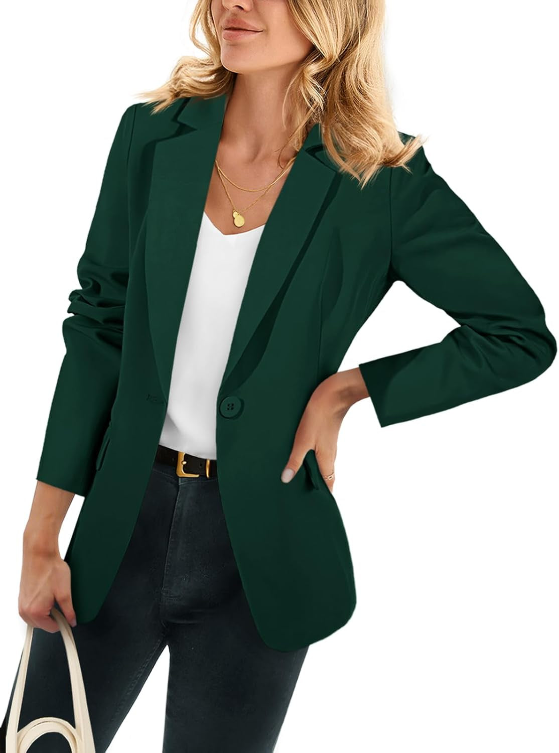 Womens Casual Blazers Open Front Long Sleeve Work Office Suit Jackets Blazer