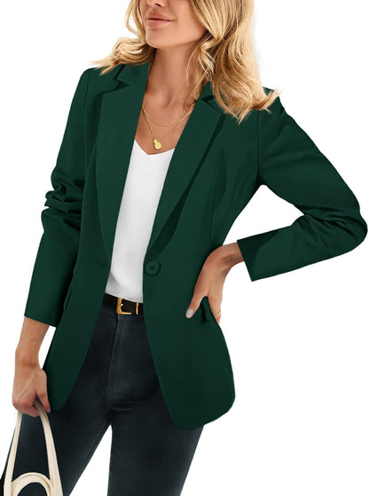 Womens Casual Blazers Open Front Long Sleeve Work Office Suit Jackets Blazer