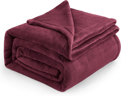 Gentlesoft Fleece Blankets Queen Size Dark Grey - Bed Blanket Soft Lightweight Plush Fuzzy Cozy Luxury Microfiber, 90X90 Inches